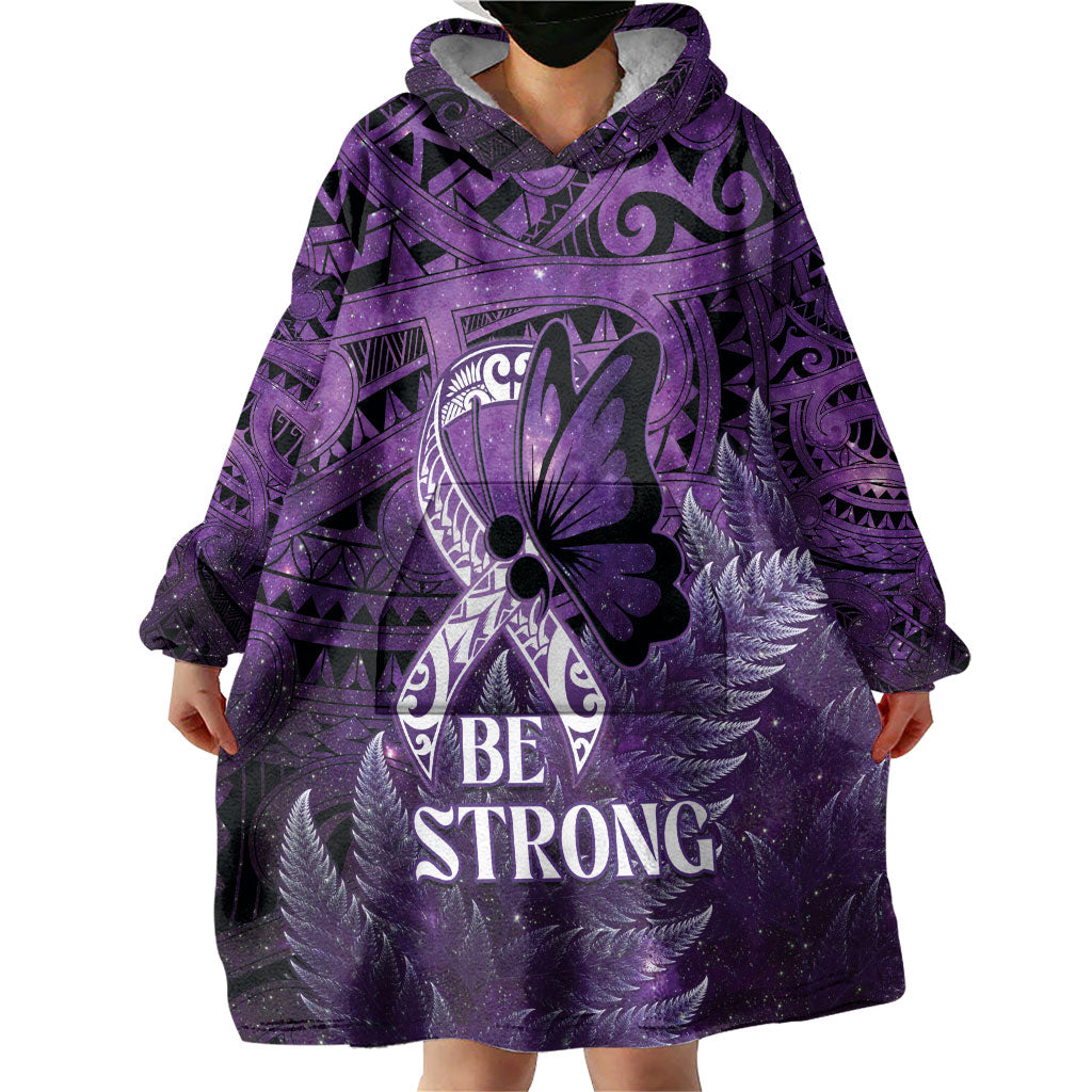 Lupus Support Month New Zealand Wearable Blanket Hoodie Be Strong Warrior Maori Silver Fern