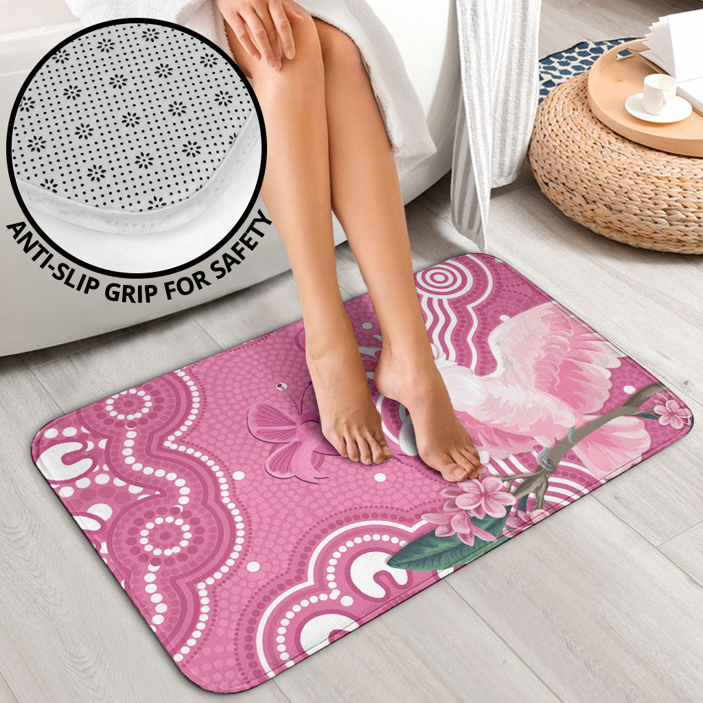 Australia Breast Cancer Support Bathroom Set Pink Cockatoo Ribbon Aboriginal Art