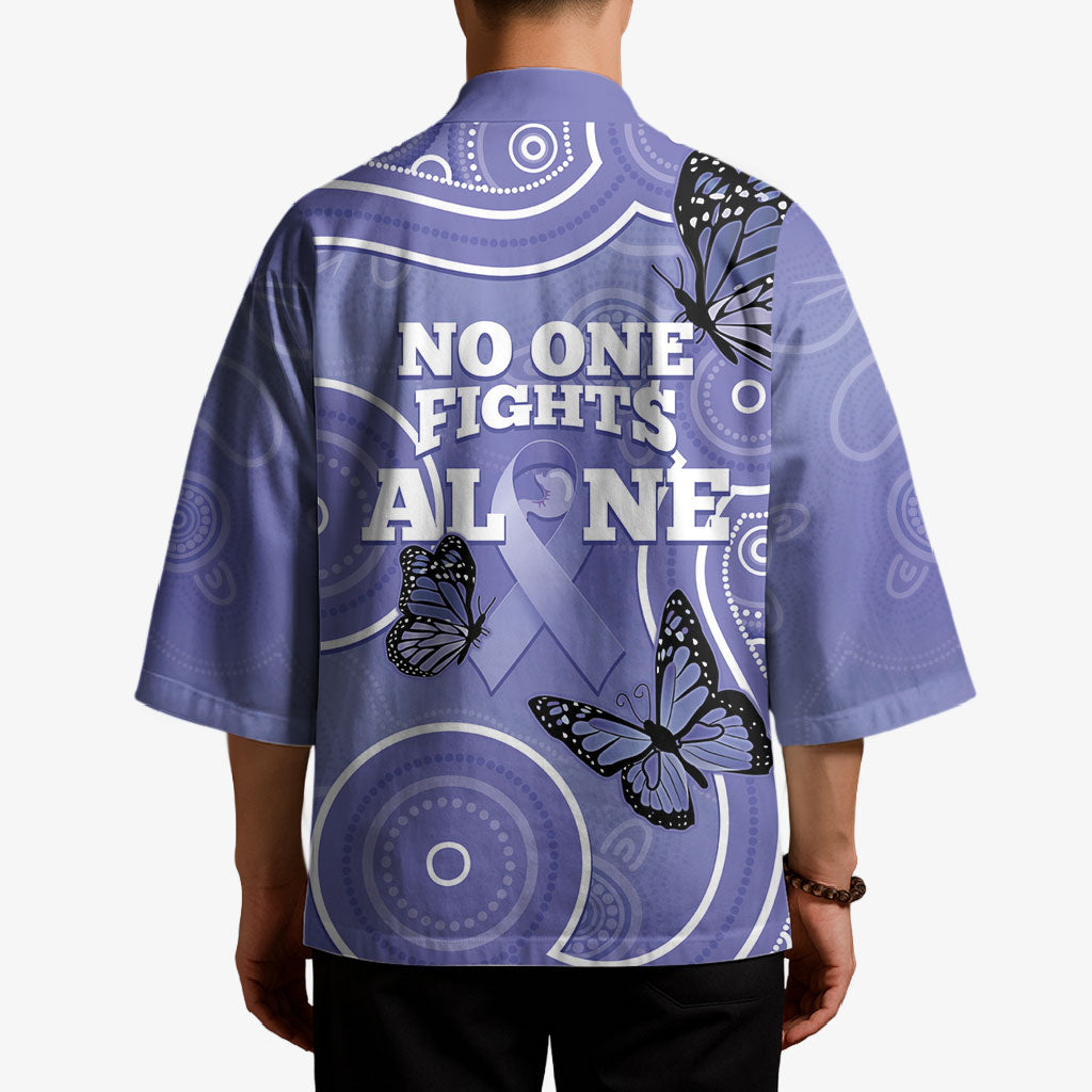 Australia Stomach Cancer Support Kimono No One Fights Alone Aboriginal Art