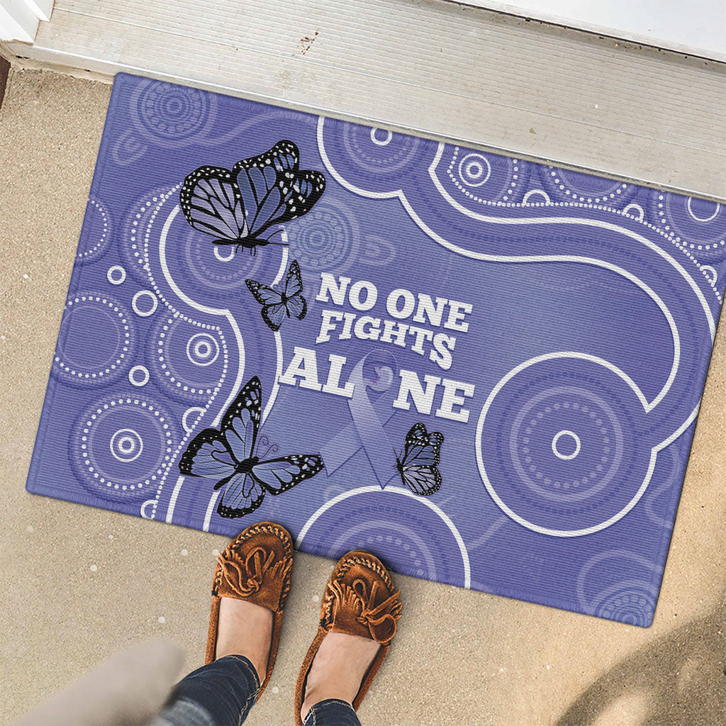 Australia Stomach Cancer Support Rubber Doormat No One Fights Alone Aboriginal Art