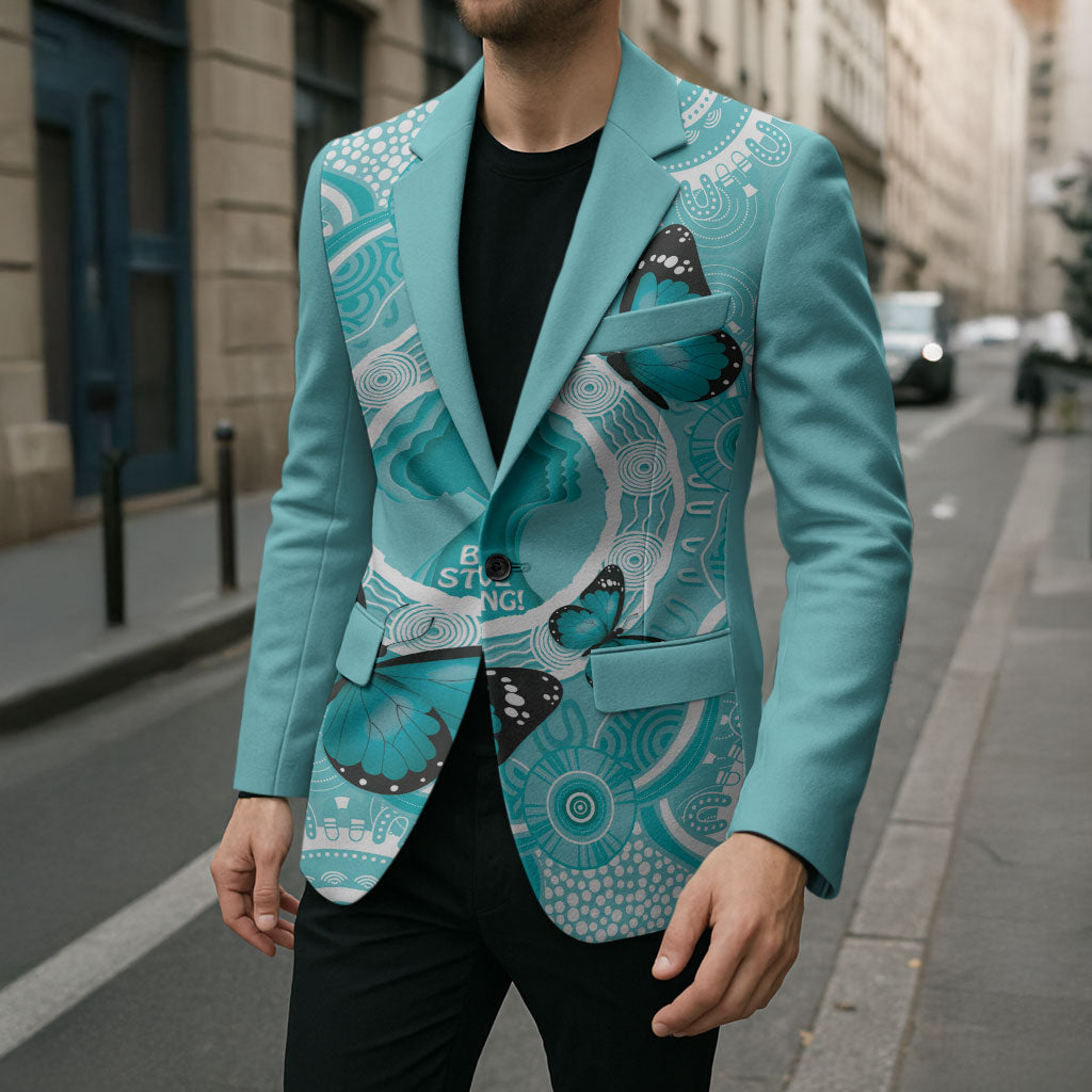 Australia Cervical Cancer Support Blazer Brave Strong Butterfly Aboriginal Art