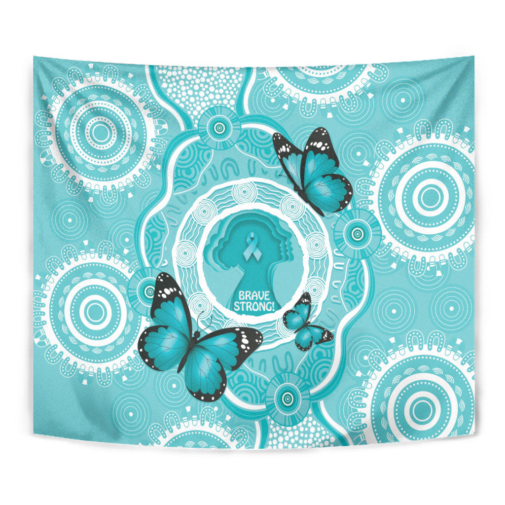 Australia Cervical Cancer Support Tapestry Brave Strong Butterfly Aboriginal Art