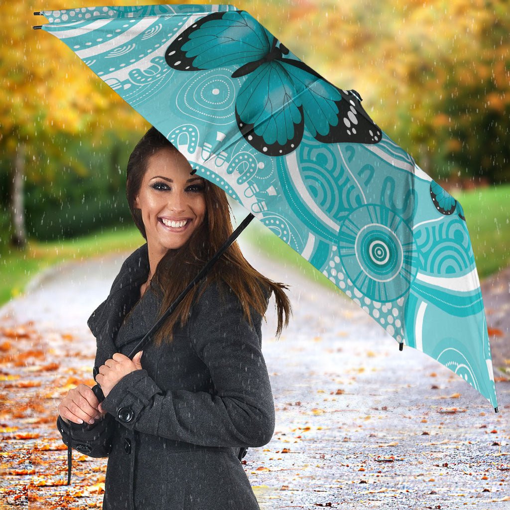 Australia Cervical Cancer Support Umbrella Brave Strong Butterfly Aboriginal Art
