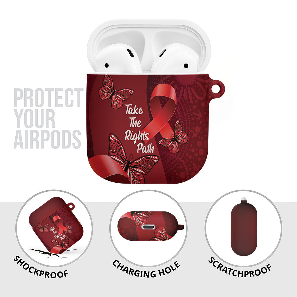 Australia AIDS Support AirPods Case Take The Rights Path Aboriginal Art