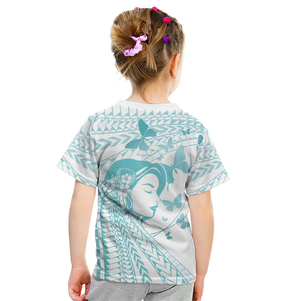 Polynesia Cervical Cancer Support Kid T Shirt Polynesian Women Faith Hope Love