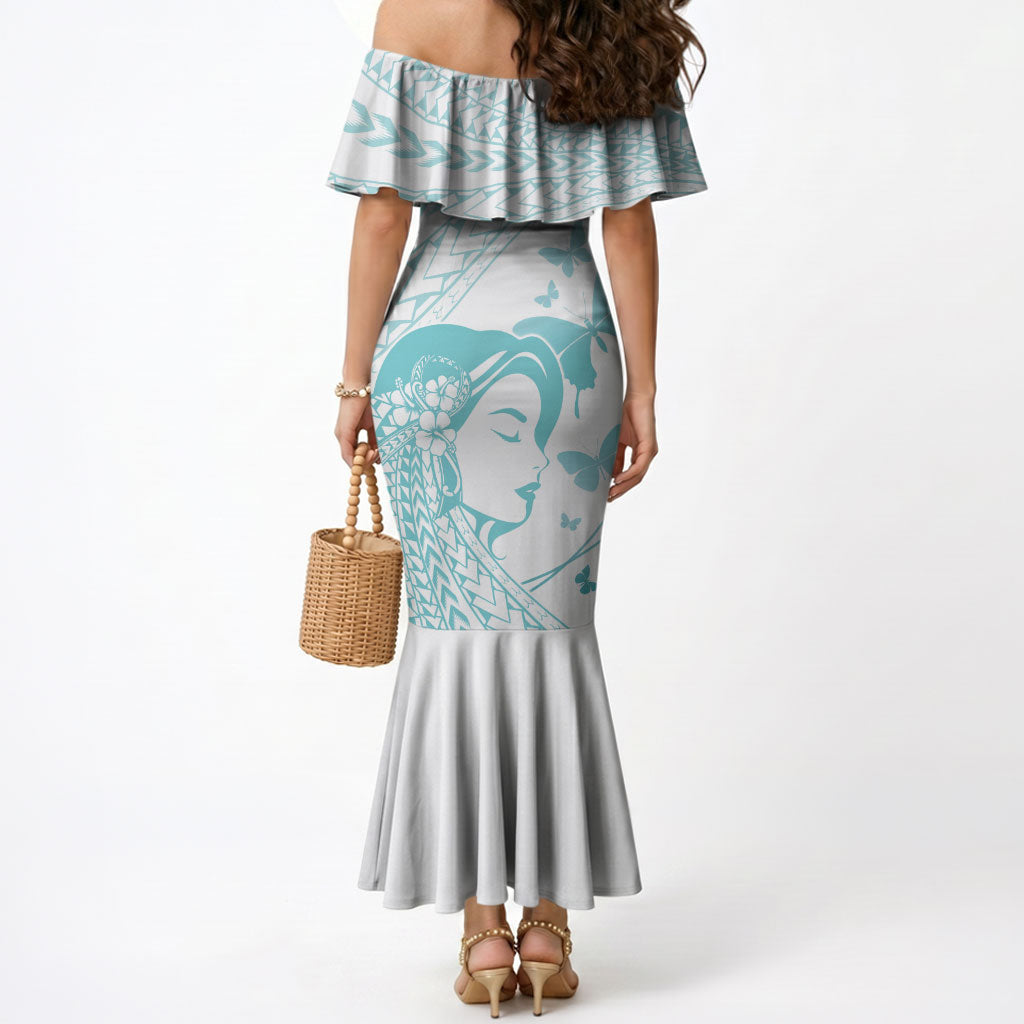 Polynesia Cervical Cancer Support Mermaid Dress Polynesian Women Faith Hope Love