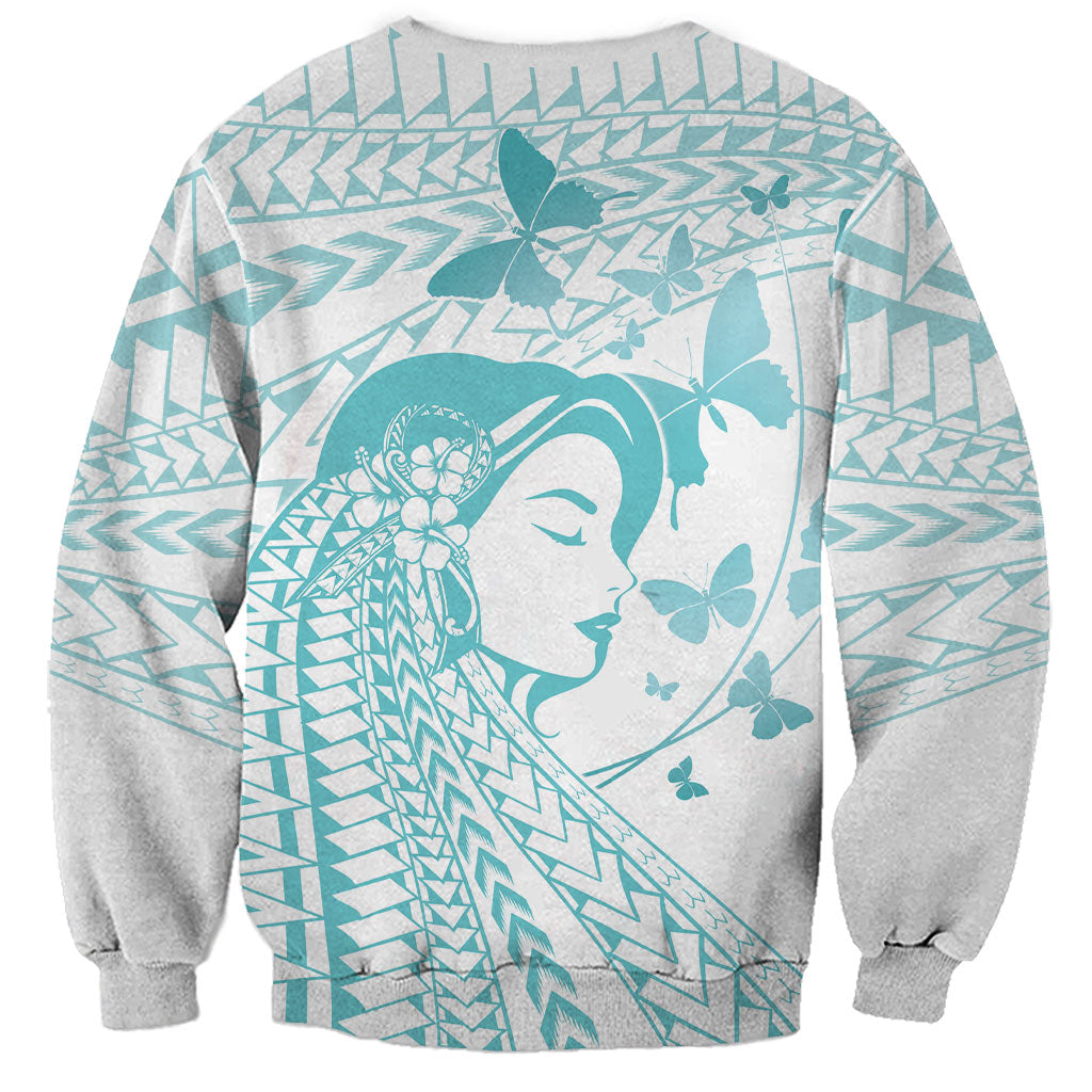 Polynesia Cervical Cancer Support Sweatshirt Polynesian Women Faith Hope Love