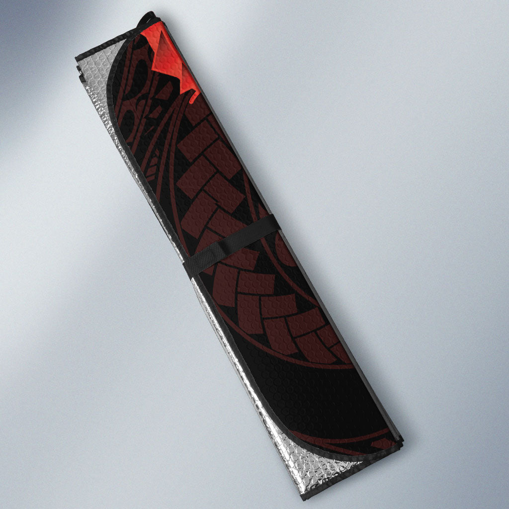 Polynesia AIDS Support Auto Sun Shade Take The Rights Path Polynesian Pattern