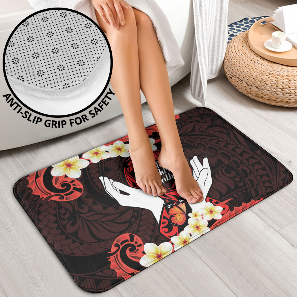 Polynesia AIDS Support Bathroom Set Take The Rights Path Polynesian Pattern
