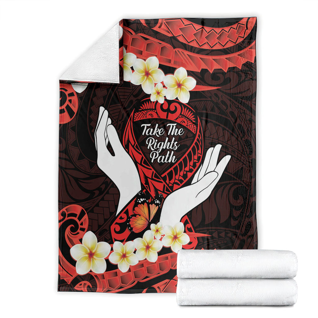Polynesia AIDS Support Blanket Take The Rights Path Polynesian Pattern