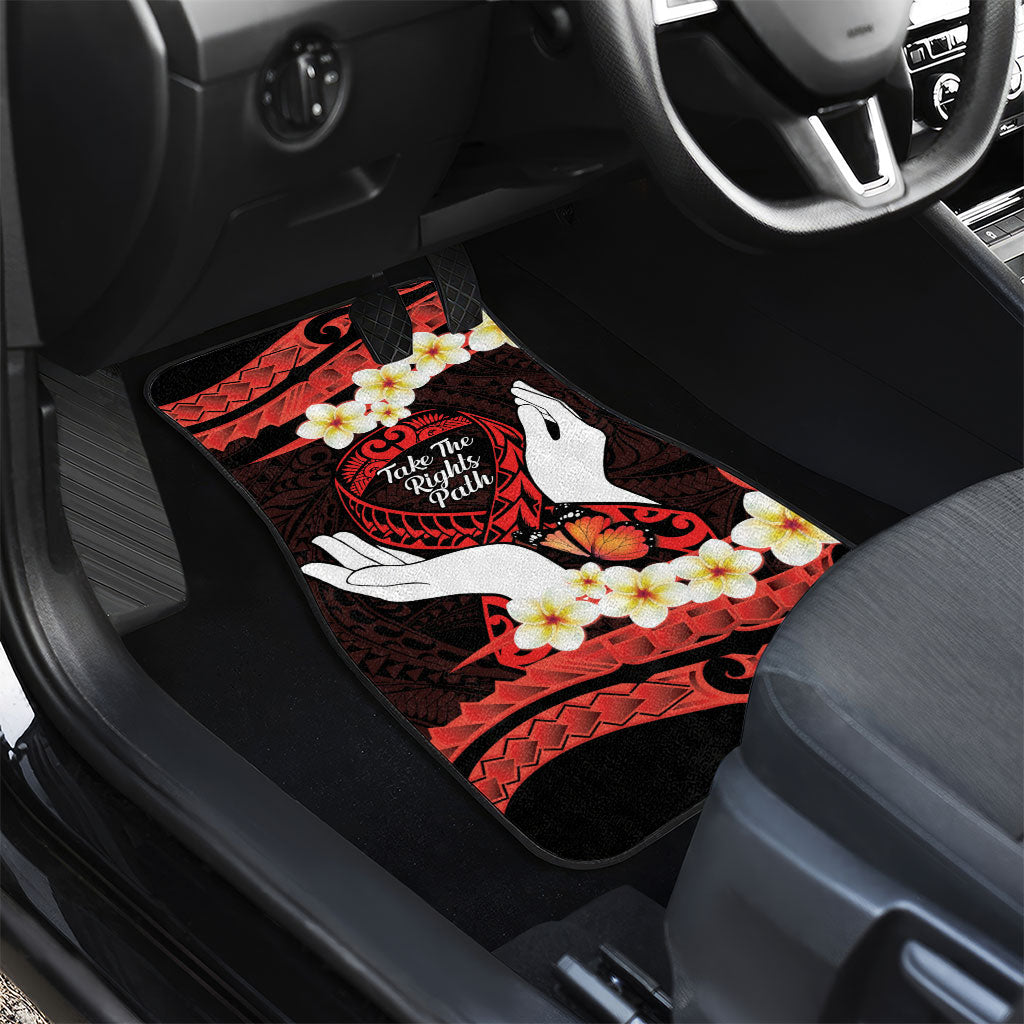 Polynesia AIDS Support Car Mats Take The Rights Path Polynesian Pattern