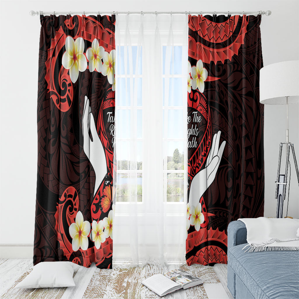Polynesia AIDS Support Window Curtain Take The Rights Path Polynesian Pattern