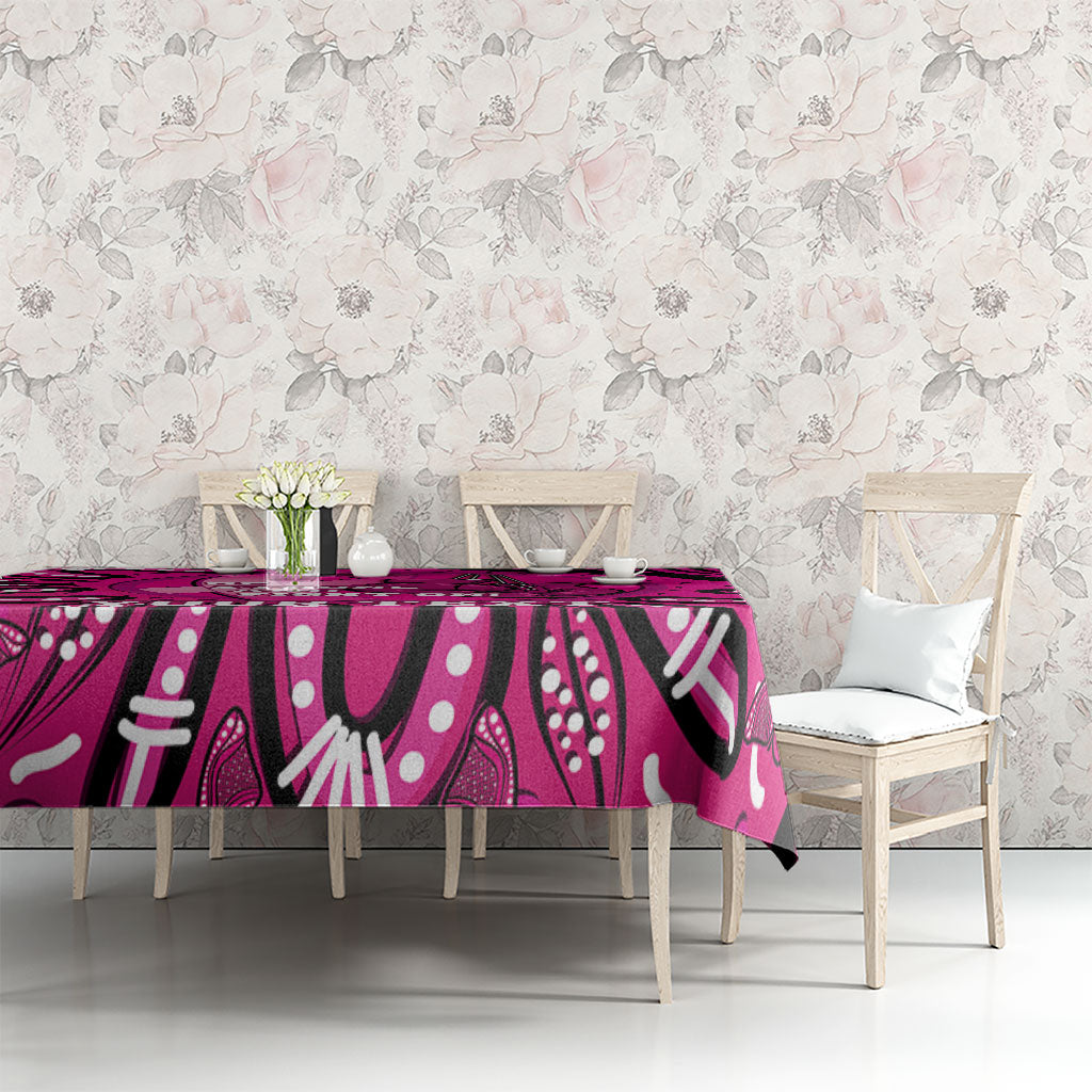 Personalised Australia Breast Cancer Tablecloth Pink Boxing Ribbon Be Strong And Fight On