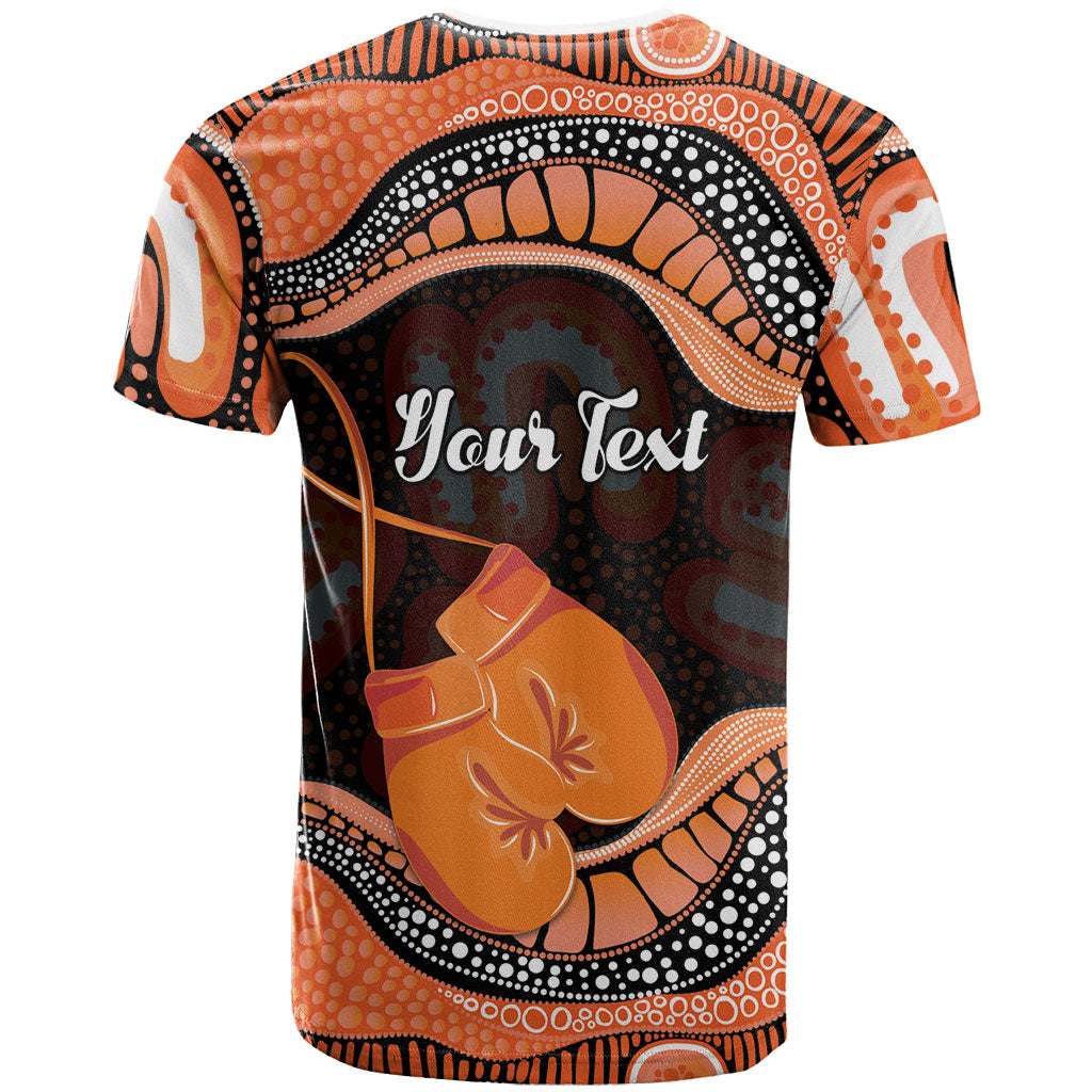 Personalised Australia Leukemia Support T Shirt Aussie Cockatoo Fight Boxing Gloves Aboriginal Art