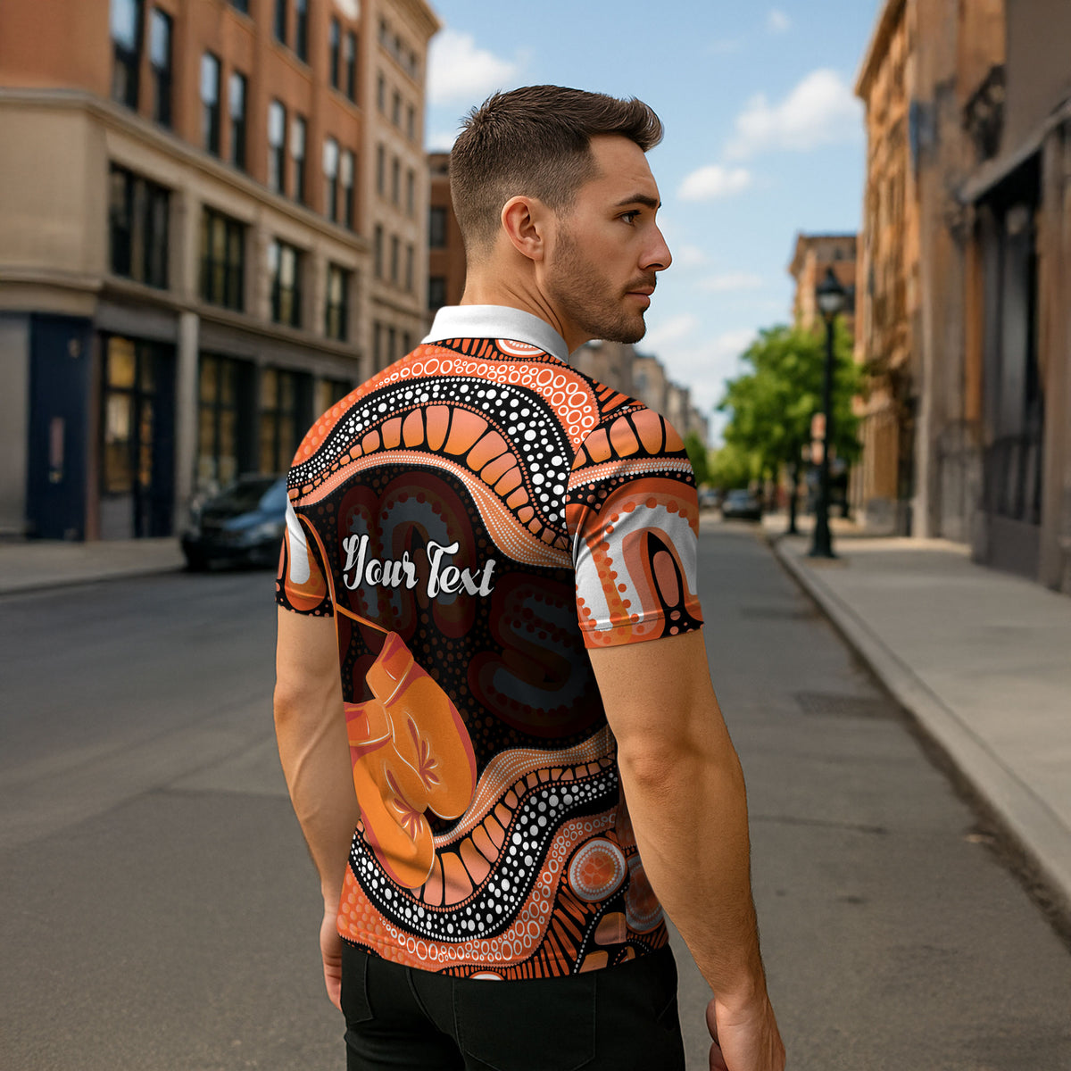 Personalised Australia Leukemia Support Zipper Polo Shirt Aussie Cockatoo Fight Boxing Gloves Aboriginal Art