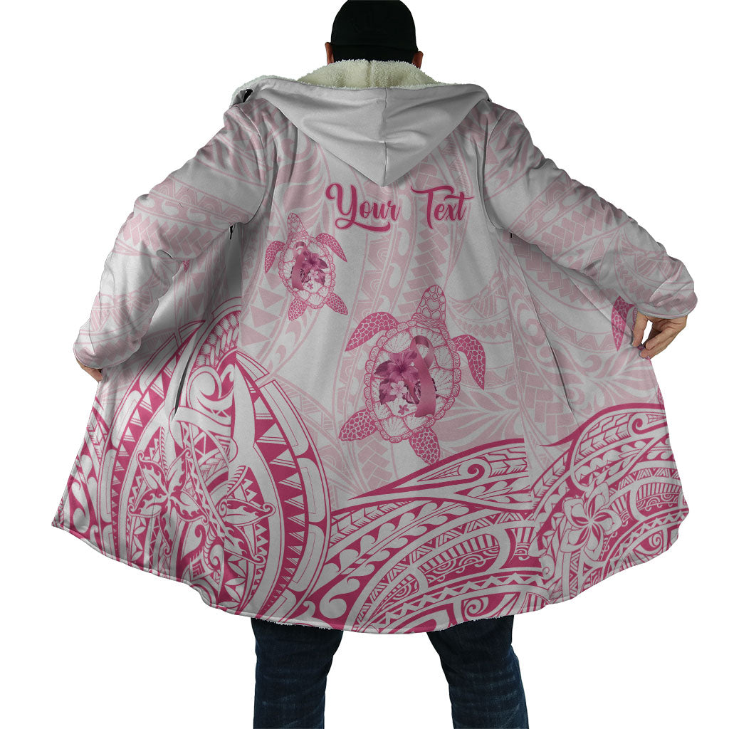 Personalised Polynesia Breast Cancer Support Cloak No One Fights Alone Turtle Ribbon White