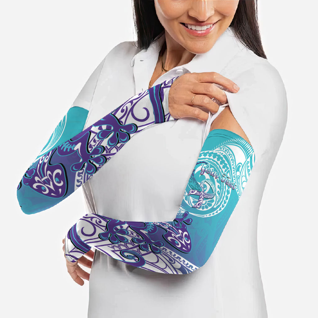 Personalised New Zealand Suicide Prevention Month Arm Sleeves You Matter NZ Fern With Maori Koru Lizard