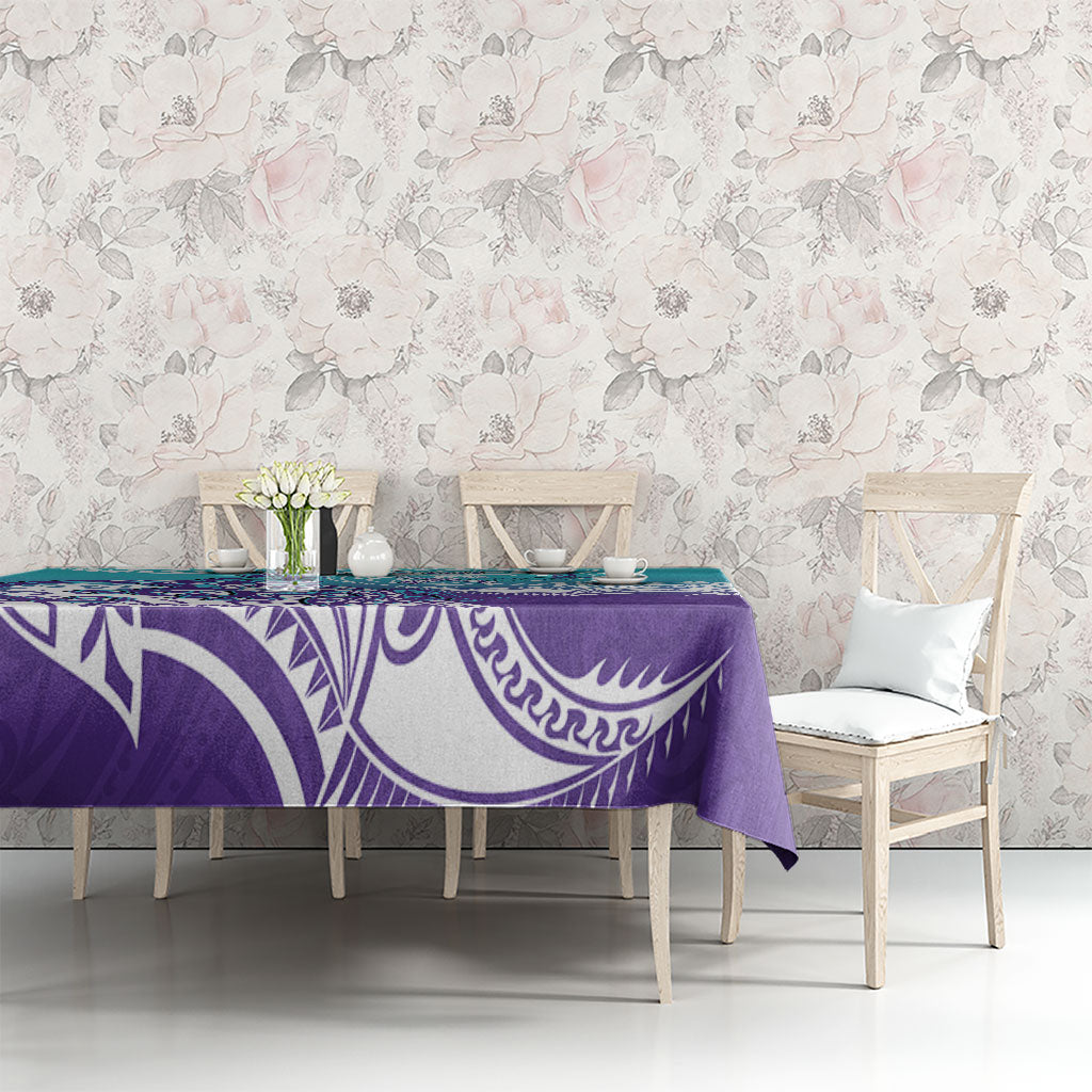 Personalised New Zealand Suicide Prevention Month Tablecloth You Matter NZ Fern With Maori Koru Lizard