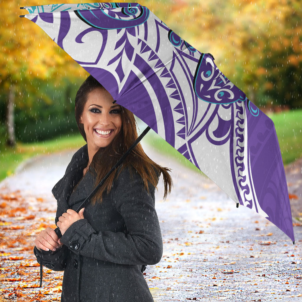 Personalised New Zealand Suicide Prevention Month Umbrella You Matter NZ Fern With Maori Koru Lizard