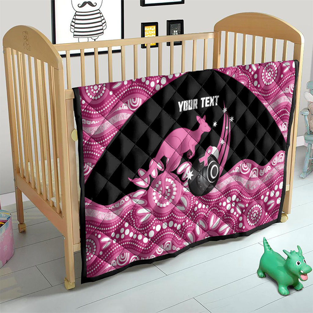Bowls Australia Breast Cancer Custom Quilt Think Pink Aboriginal Art