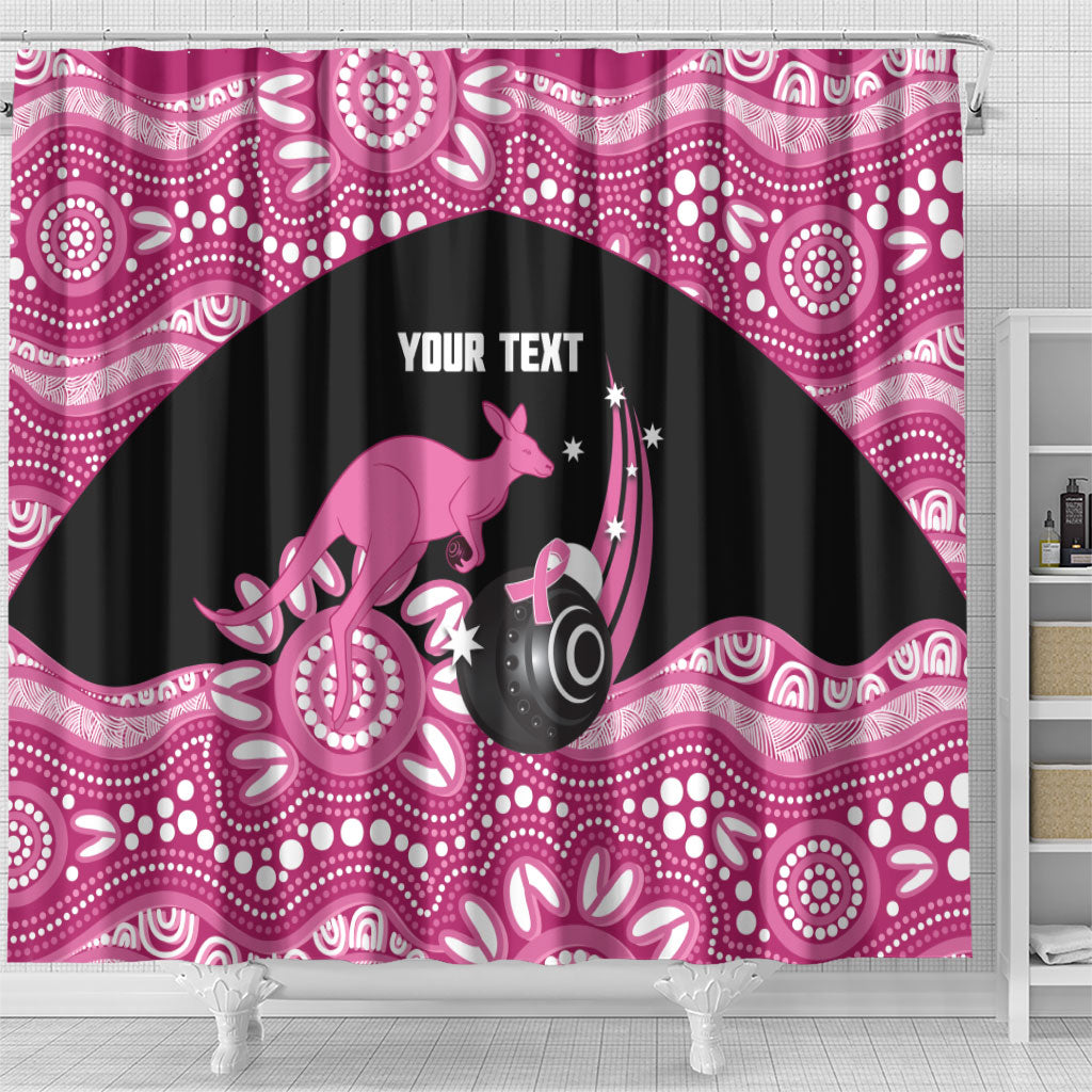 Bowls Australia Breast Cancer Custom Shower Curtain Think Pink Aboriginal Art