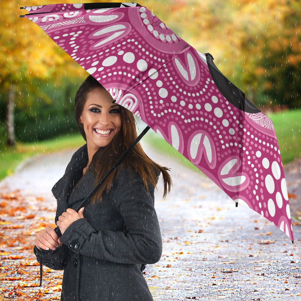 Bowls Australia Breast Cancer Custom Umbrella Think Pink Aboriginal Art