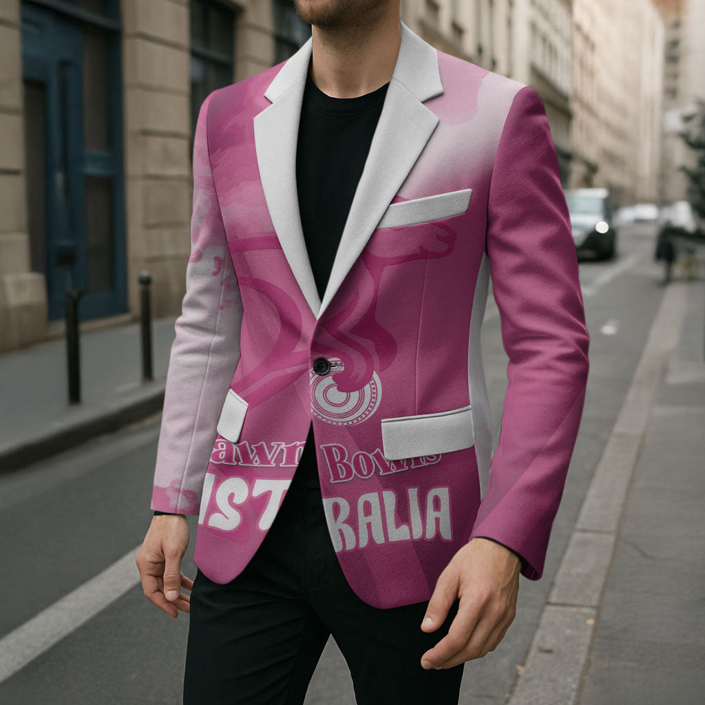 Bowls Australia Breast Cancer Personalised Blazer Aussie Kangaroo Marble Sporty