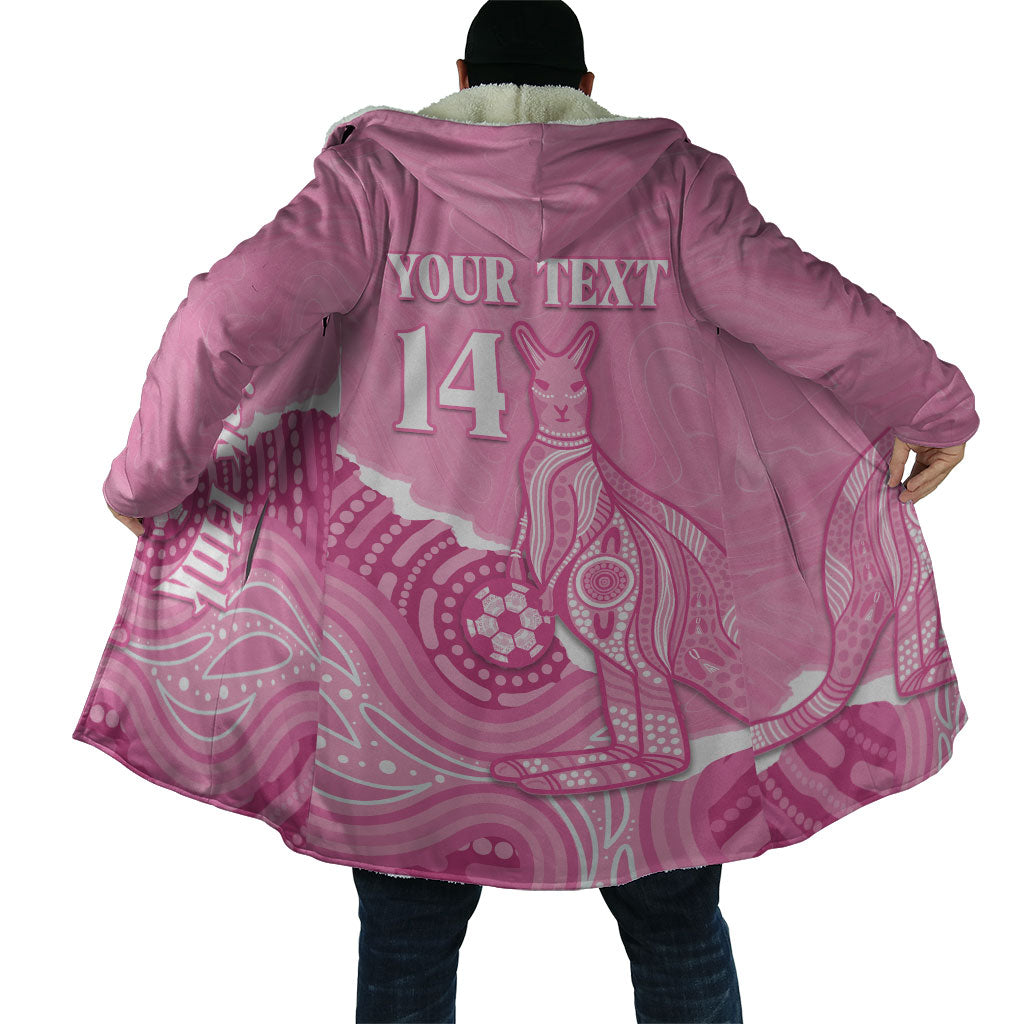 Australia Soccer Breast Cancer Custom Cloak Think Pink Aussie Opal Aboriginal Art