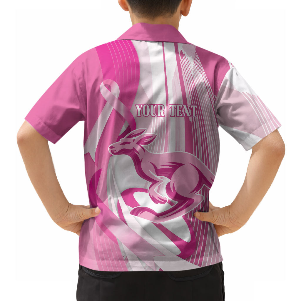 Australia Rugby Breast Cancer Personalised Hawaiian Shirt Brave Strong Pink Ribbon Sporty Style
