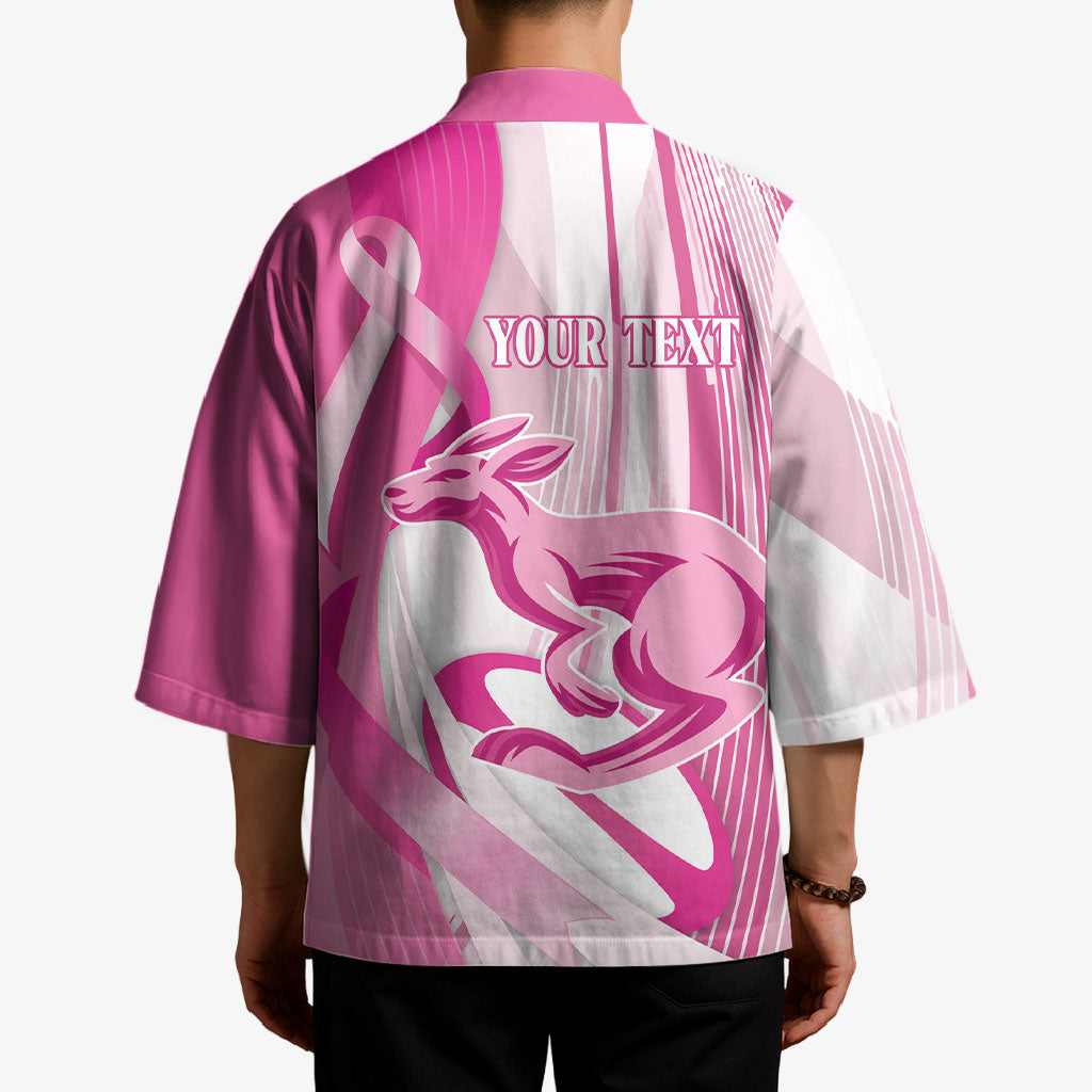 Australia Rugby Breast Cancer Personalised Kimono Brave Strong Pink Ribbon Sporty Style