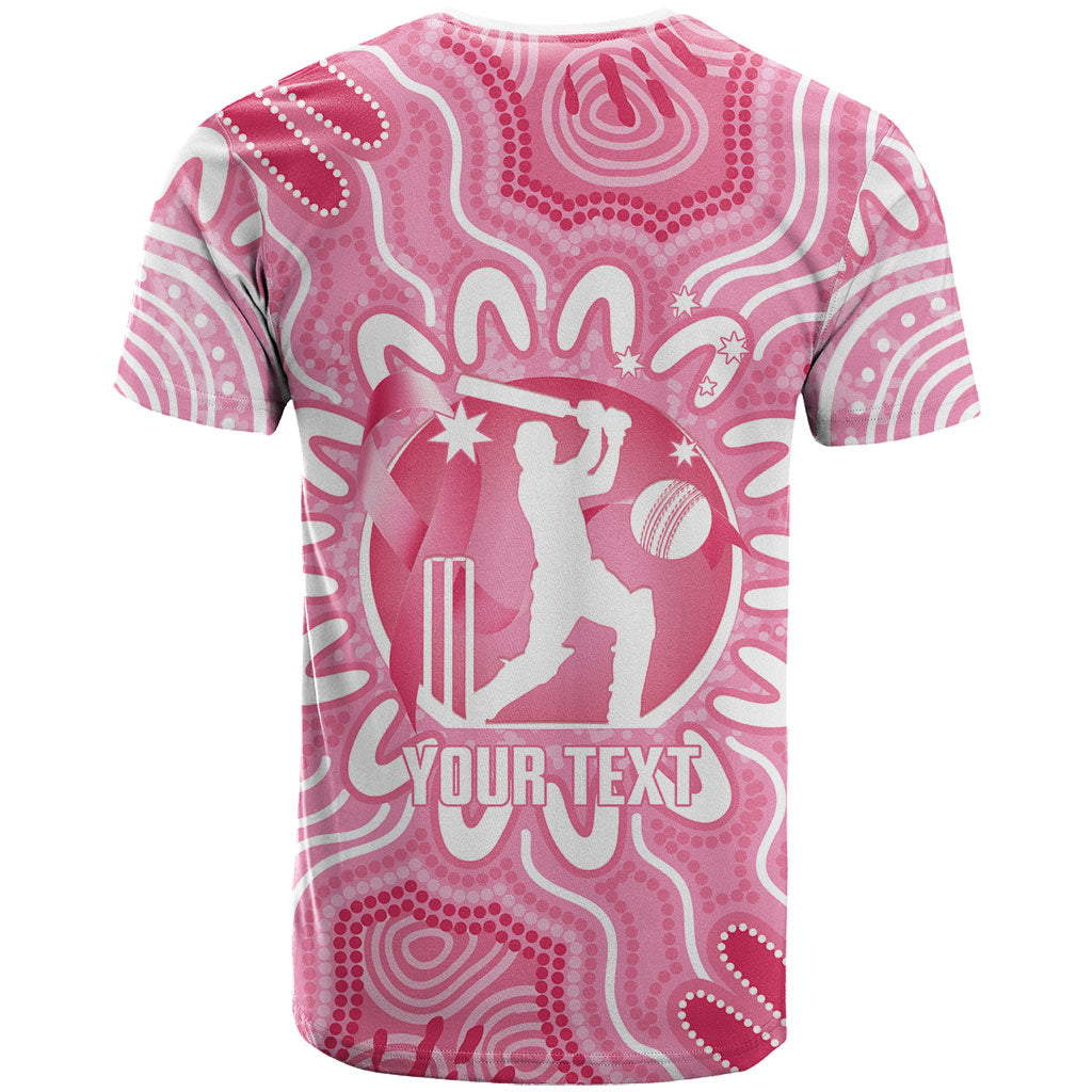 Australia Cricket Breast Cancer Personalised T Shirt Pink Ribbon Aboriginal Art