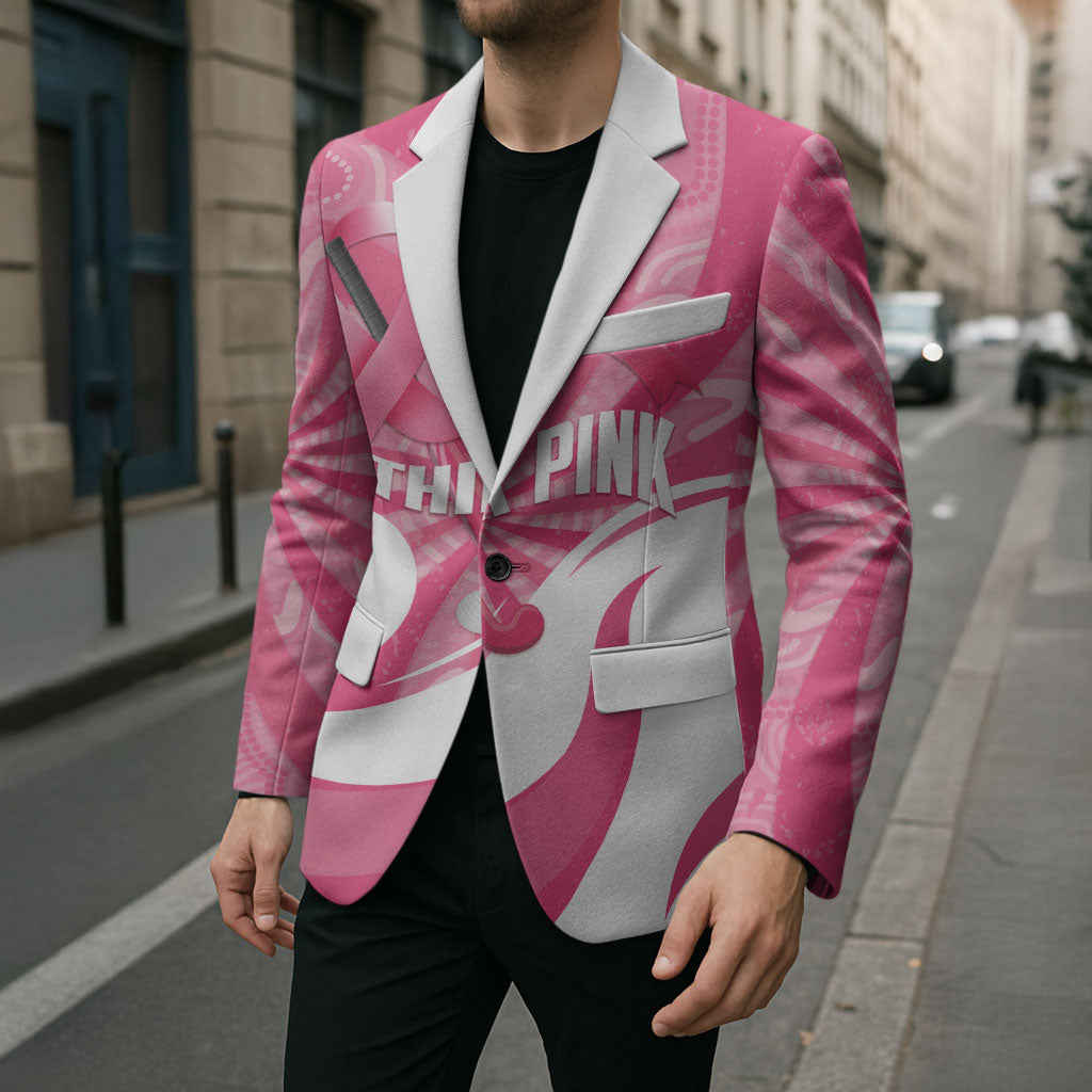 Australia Field Hockey Breast Cancer Personalised Blazer Think Pink Ribbon Aboriginal Art