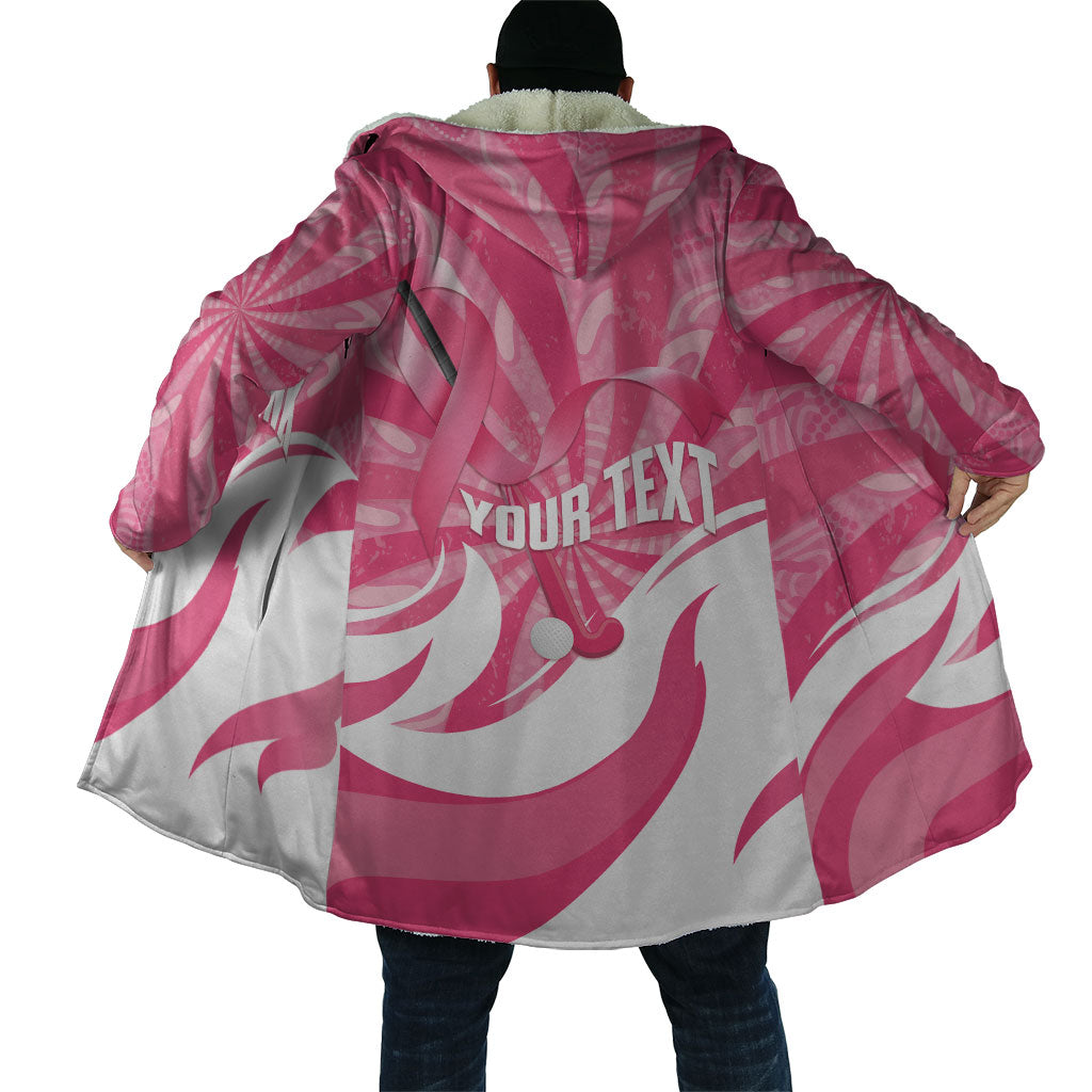 Australia Field Hockey Breast Cancer Personalised Cloak Think Pink Ribbon Aboriginal Art