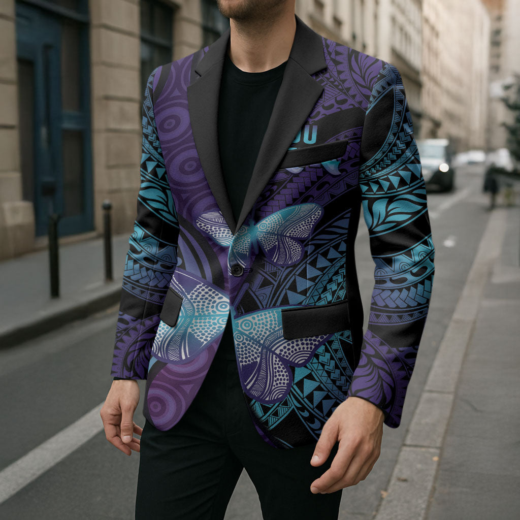 You Matter Suicide Prevention Blazer Butterfly Aboriginal Mix Polynesian Pattern