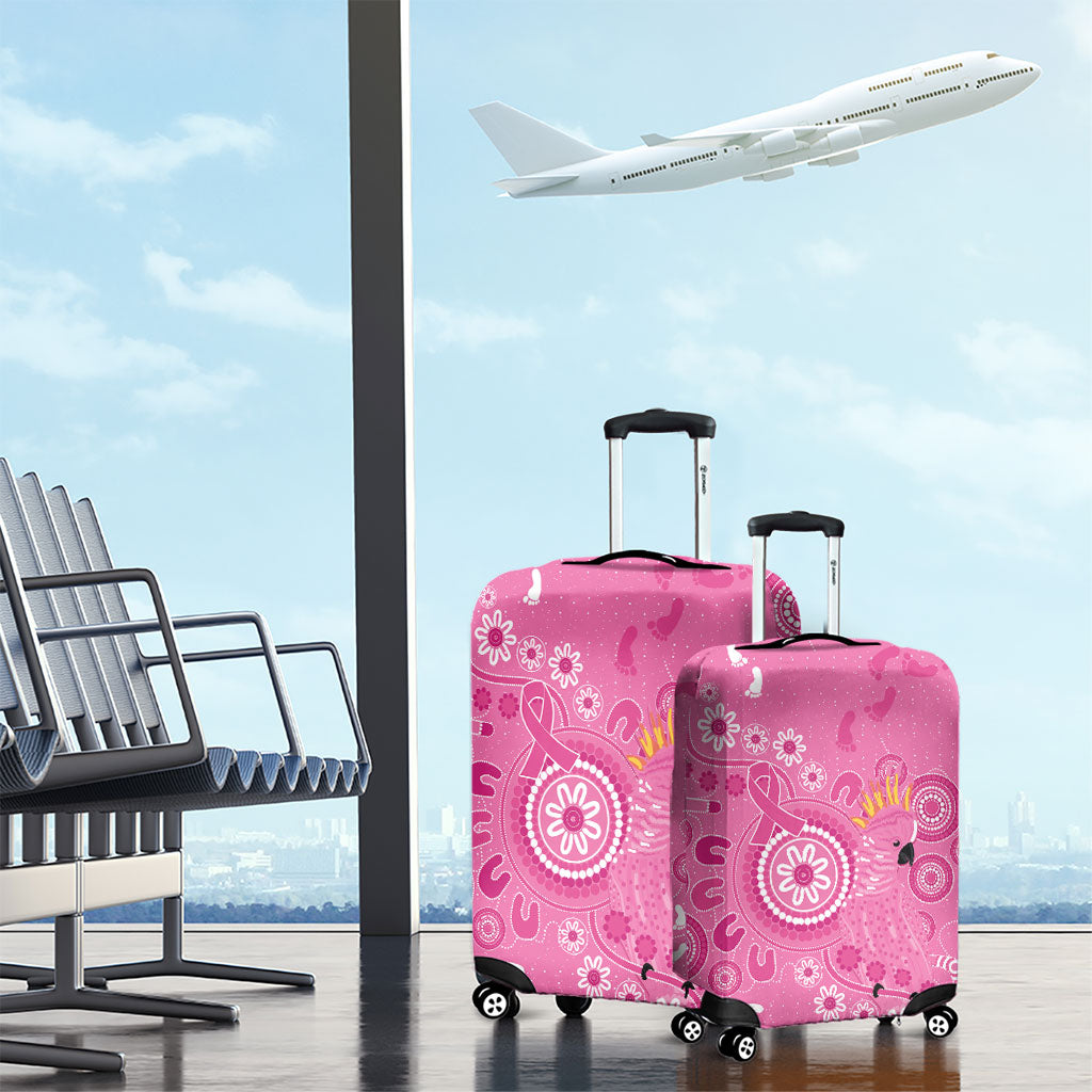 Pink Ribbon Australia Luggage Cover Breast Cancer Support Aboriginal Cacatua leadbeateri