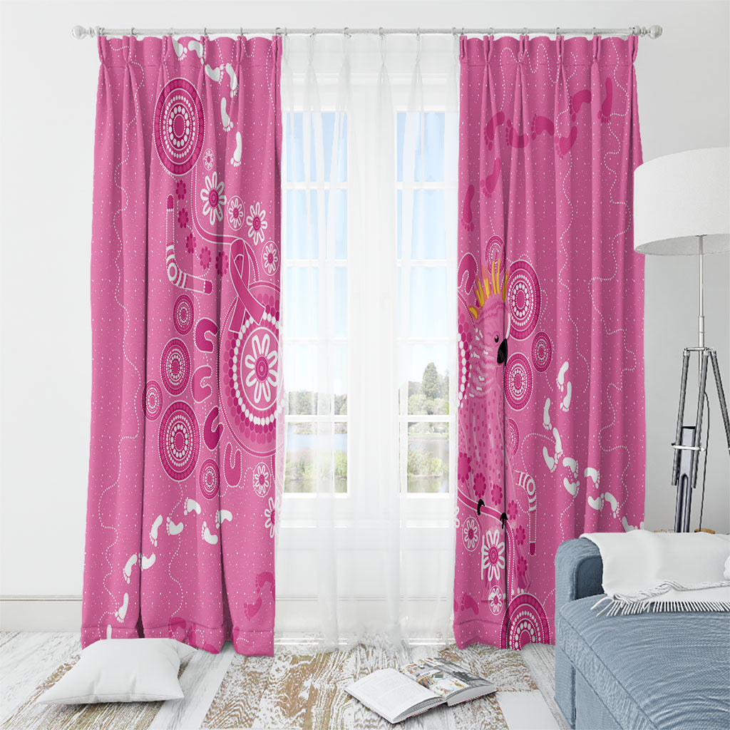 Pink Ribbon Australia Window Curtain Breast Cancer Support Aboriginal Cacatua leadbeateri
