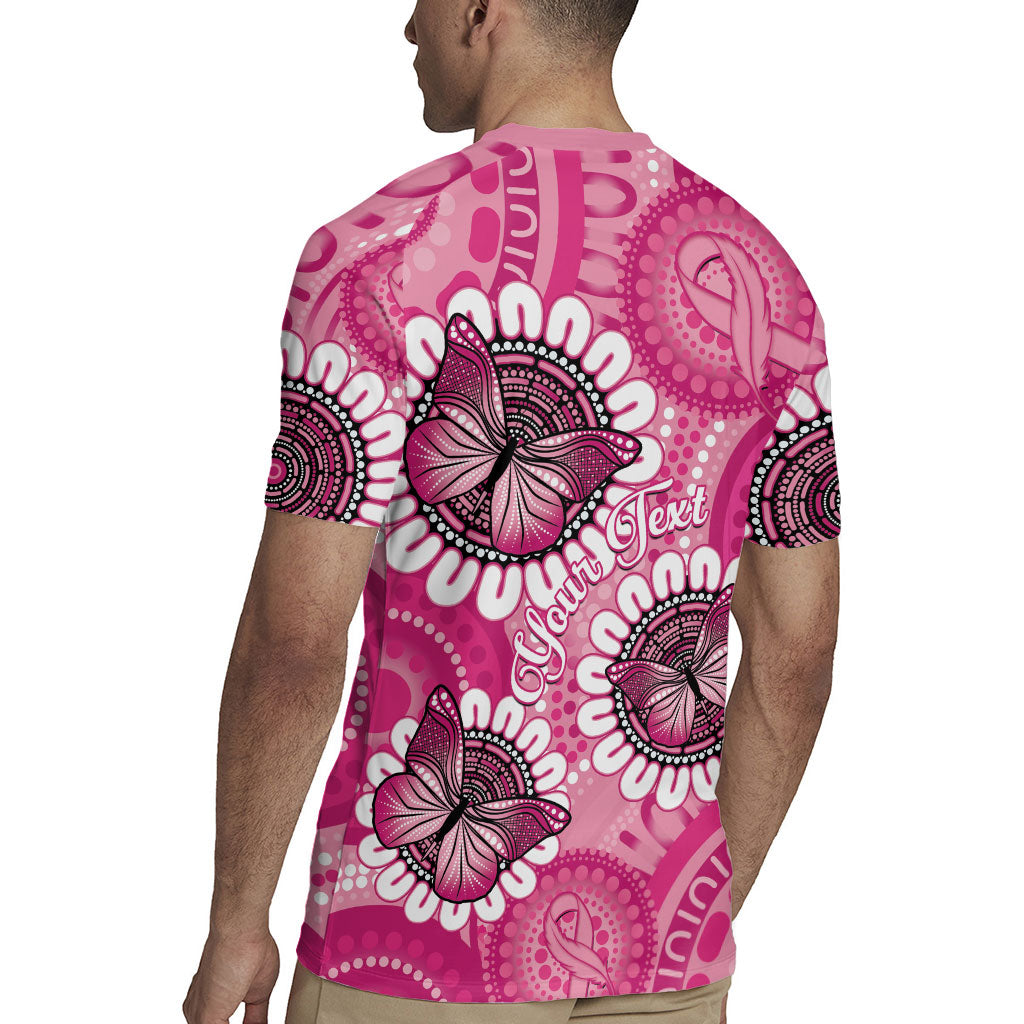 Personalised Australia Indigenous Rugby Jersey Breast Cancer Ribbon Think Pink - Pink Version
