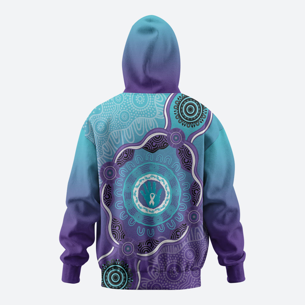 Australia Indigenous Hoodie Suicide Prevention Month Ribbon Aboriginal Art