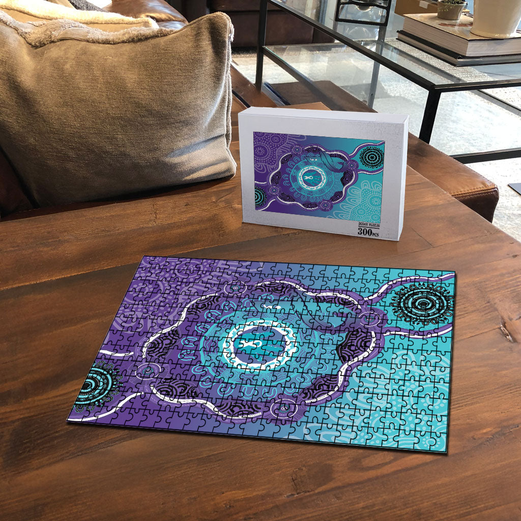 Australia Indigenous Puzzle Suicide Prevention Month Ribbon Aboriginal Art