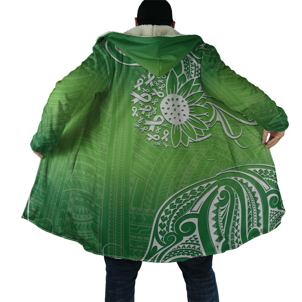Polynesia Depression Support Cloak Sunflower Green Ribbons Polynesian Tattoo
