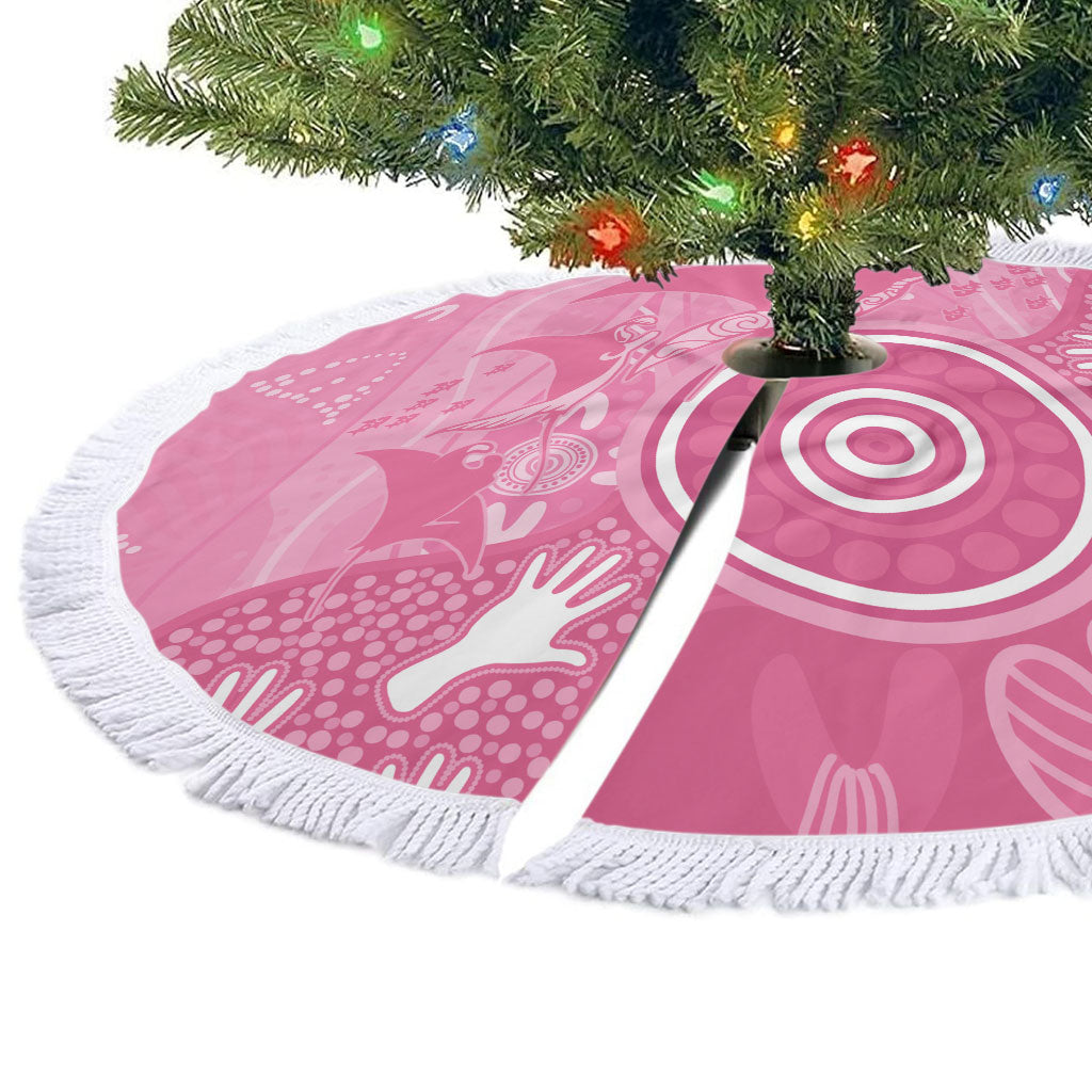 Australia Breast Cancer Support Tree Skirt Pink Ribbon Manta Ray Aboriginal Art