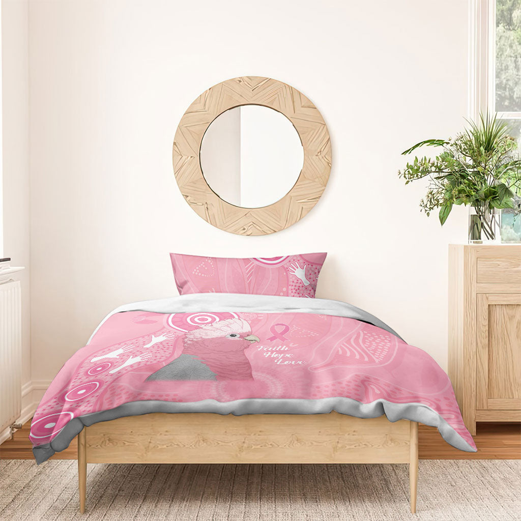 Australia Breast Cancer Support Bedding Set Galah Faith Hope Love Pink Month