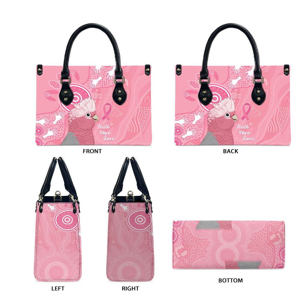 Australia Breast Cancer Support Leather Bag Galah Faith Hope Love Pink Month