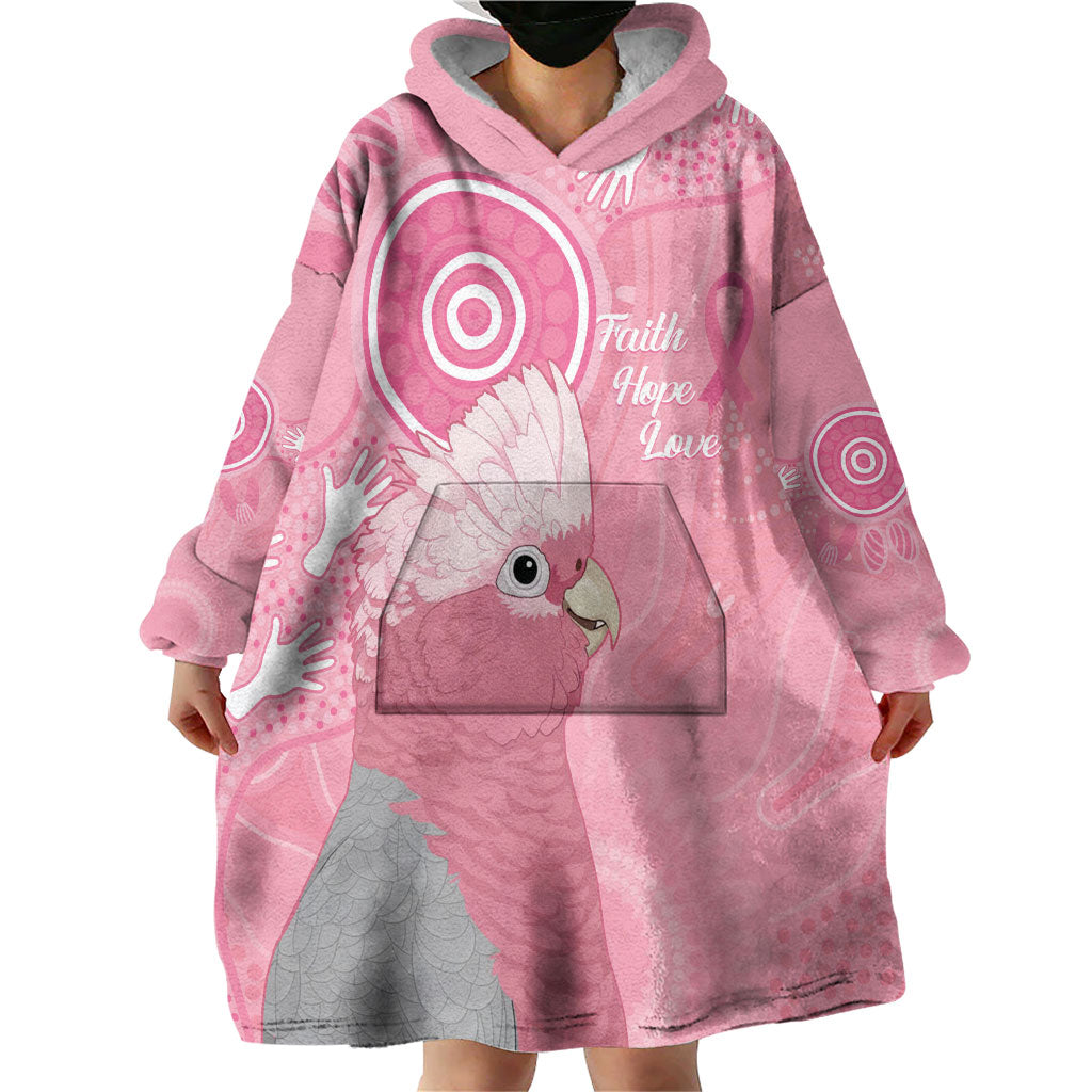 Australia Breast Cancer Support Wearable Blanket Hoodie Galah Faith Hope Love Pink Month