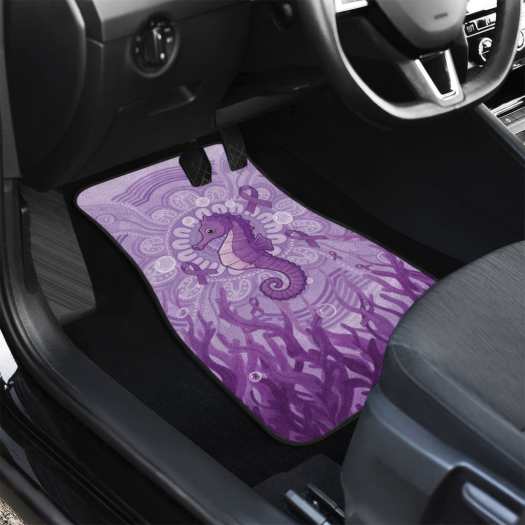 Australia Epilepsy Support Car Mats Seahorse Think Purple Ribbon Aboriginal
