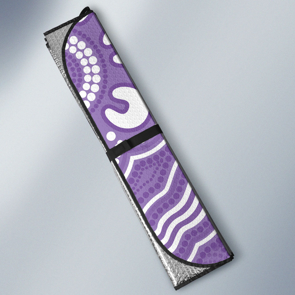 Australia Epilepsy Support Auto Sun Shade Purple Budgerigar Plumeria Aboriginal