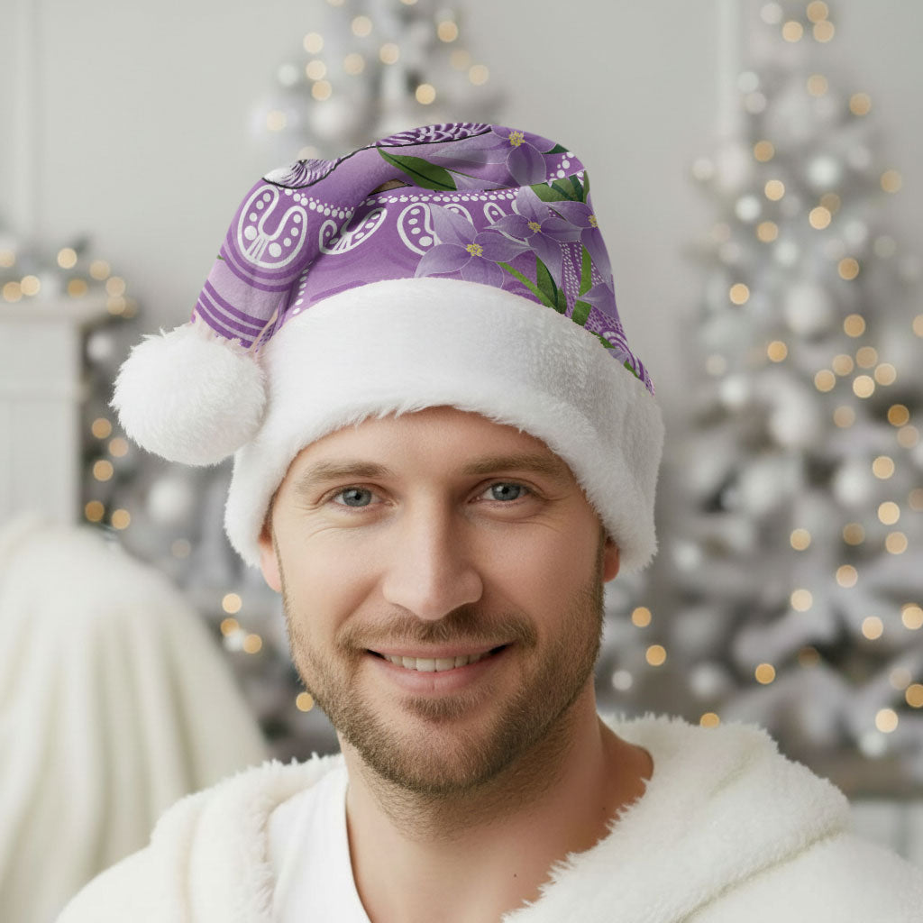 Epilepsy Support Budgerigar Australia Christmas Santa Hat Budgie Purple Ribbon Boronia Aboriginal