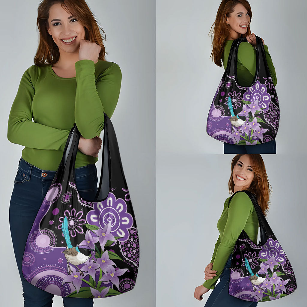 Australia Epilepsy Support Grocery Bag Purple-crowned Fairywren Boronia Aboriginal