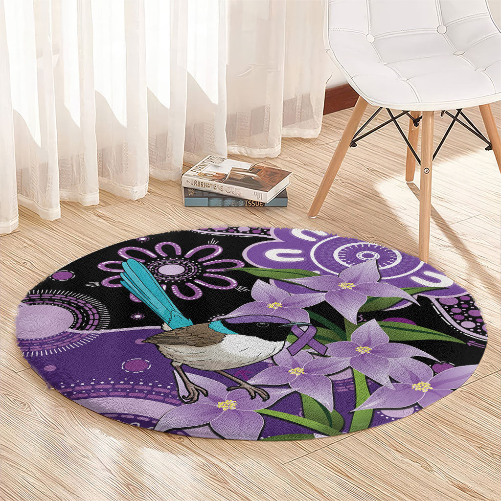 Australia Epilepsy Support Round Carpet Purple-crowned Fairywren Boronia Aboriginal