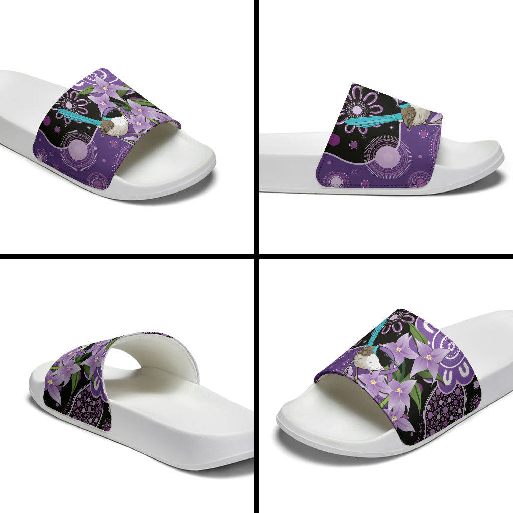 Australia Epilepsy Support Slide Sandals Purple-crowned Fairywren Boronia Aboriginal